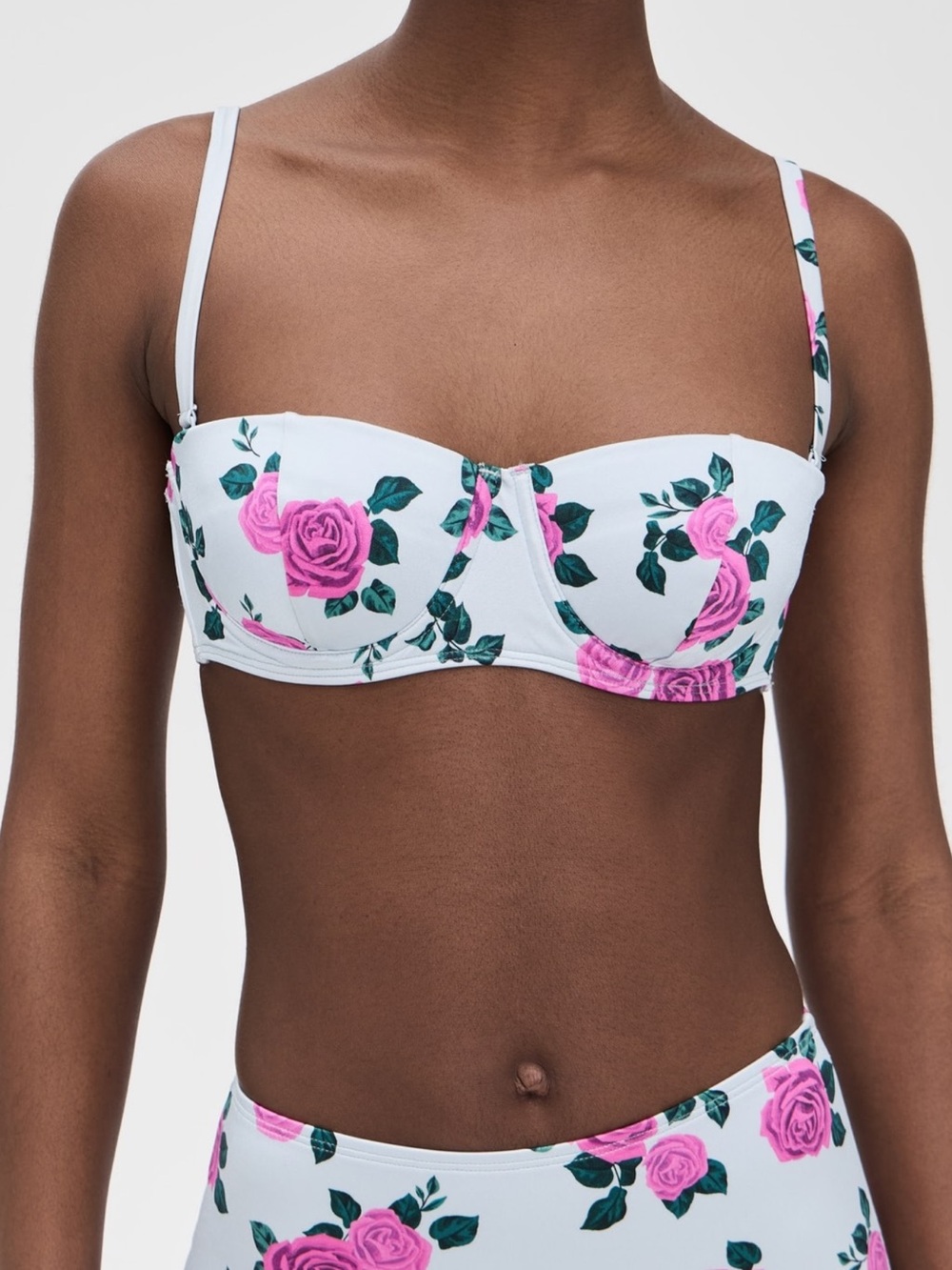 Good American vintage rose bikini top